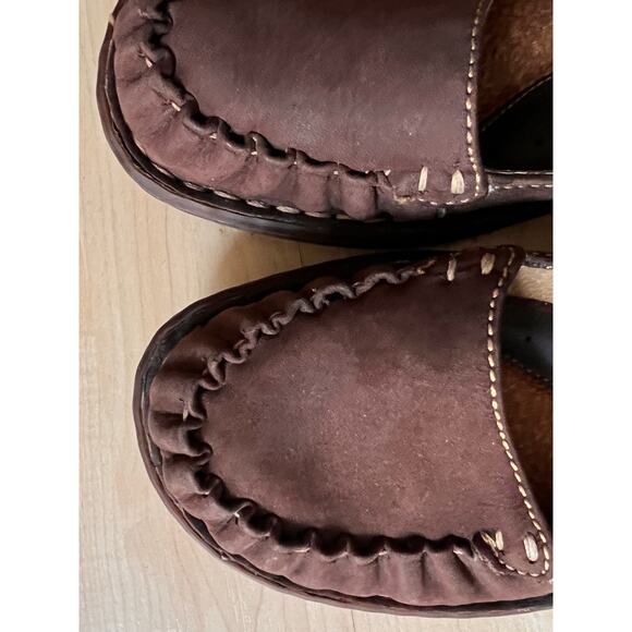 Born Women’s Brown Comfort Flats Leather Loafers handmade Shoes 
in Mexico sz 8 - Picture 2 of 11